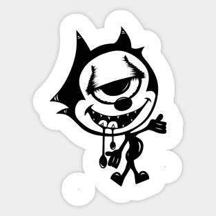 FELIX THE ONE EYED CAT Sticker